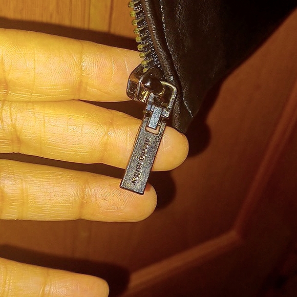 💯Nicole Miller Black Genuine Leather Jacket Sz. L (12-14) - Picture 4 of 9